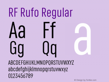 RF Rufo Regular Version 1.000图片样张