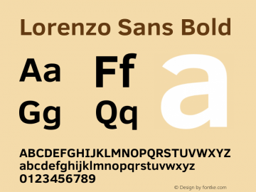 Lorenzo Sans Bold Version 1.00; ttfautohint (v1.5) Font Sample