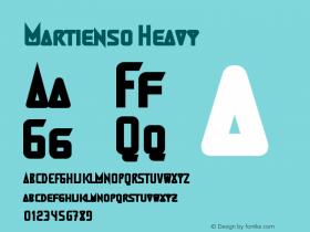 Martienso Heavy Version 1.00 March 18, 2017, initial release Font Sample