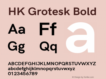 HK Grotesk Bold Version 1.045;PS 001.045;hotconv 1.0.88;makeotf.lib2.5.64775 Font Sample