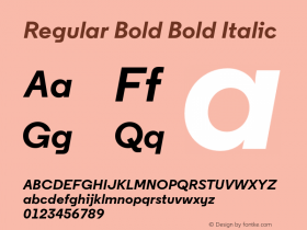 Regular Bold Bold Italic 2.150; ttfautohint (v1.4) Font Sample