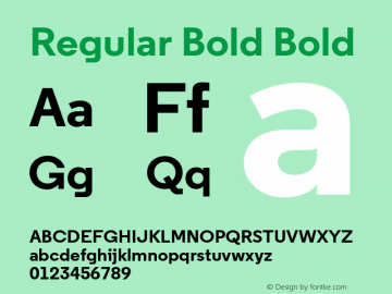 Regular Bold Bold 2.100; ttfautohint (v1.4)图片样张