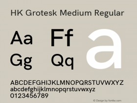 HK Grotesk Medium Regular Version 1.045图片样张