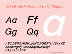 HK Grotesk Medium Italic Regular Version 1.045;PS 001.045;hotconv 1.0.88;makeotf.lib2.5.64775图片样张