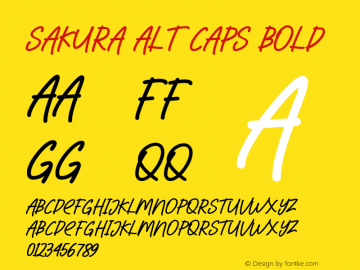 Sakura Alt Caps Bold Version 1.000图片样张