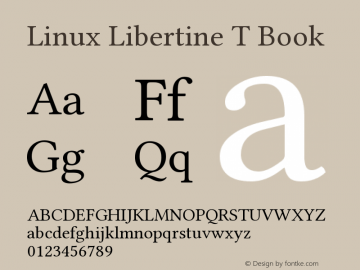 Linux Libertine T Book Version 5.3.0 Font Sample