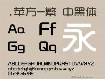 .苹方-繁 中黑体 11.0d11 Font Sample