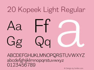 20 Kopeek Light Regular Version 1.000图片样张