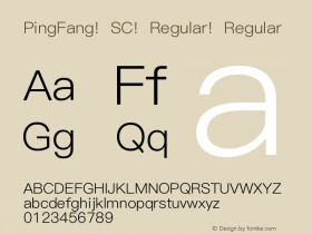 PingFang SC Regular Regular 10.11d9e1 Font Sample