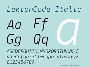 LektonCode Italic Version 3.000图片样张
