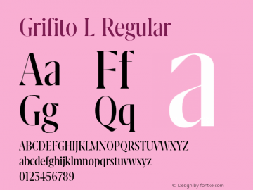 Grifito L Regular 1.000 Font Sample