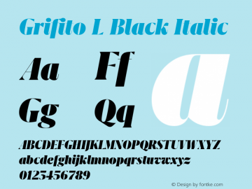 Grifito L Black Italic 1.000图片样张