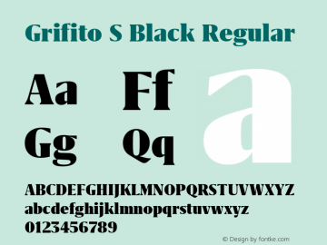 Grifito S Black Regular 1.000 Font Sample