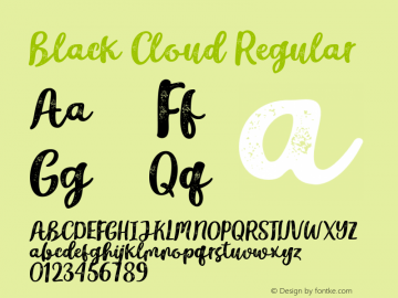 Black Cloud Regular Version 1.000图片样张