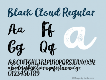 Black Cloud Regular Version 1.000图片样张