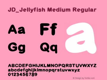 JD_Jellyfish Medium Regular Version 1.000 Font Sample