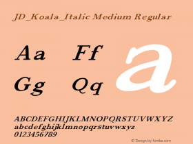 JD_Koala_Italic Medium Regular Version 1.000图片样张