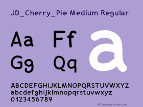 JD_Cherry_Pie Medium Regular Version 1.000 Font Sample