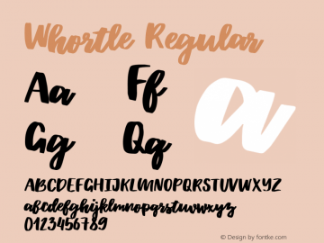 Whortle Regular 1.000 Font Sample