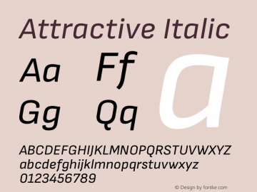 Attractive Italic Version 1.000图片样张
