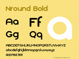 Nround Bold Version 1.00 March 24, 2017, initial release Font Sample