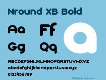 Nround XB Bold Version 1.00 March 24, 2017, initial release图片样张