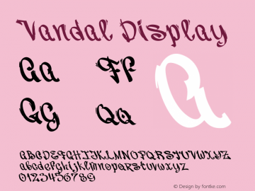 Vandal Display Version 1.020;Fontself Maker 1.1.0图片样张