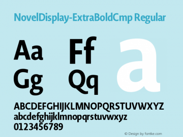 NovelDisplay-ExtraBoldCmp Regular Version 1.20图片样张