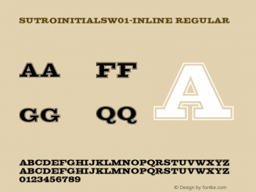 SutroInitialsW01-Inline Regular Version 5.00 Font Sample