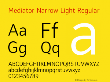 Mediator Narrow Light Regular Version 1.000图片样张