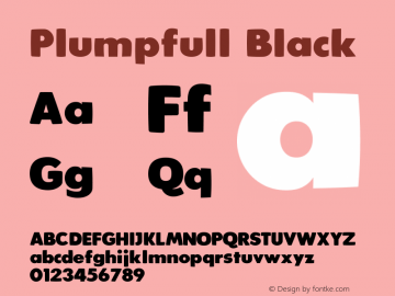 Plumpfull Black 001.000 Font Sample