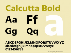 Calcutta Bold Version 2.000;PS 1.0;hotconv 1.0.79;makeotf.lib2.5.61930图片样张