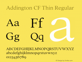 Addington CF Thin Regular Version 1.300图片样张