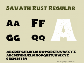 Savath Rust Regular Version 1.000图片样张