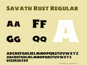 Savath Rust Regular Version 1.000图片样张