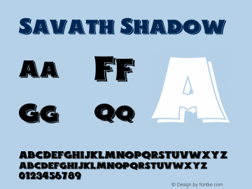 Savath Shadow Version 1.000 Font Sample