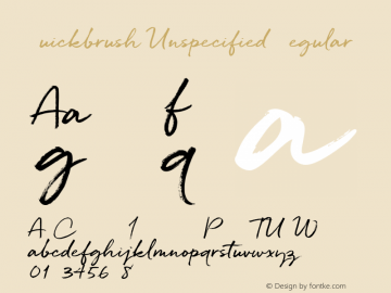 Quickbrush Unspecified Regular Version 1.000;com.myfonts.easy.trial-by-cupcakes.quickbrush.regular.wfkit2.version.4Jyd图片样张