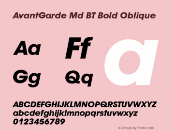 AvantGarde Md BT Bold Oblique mfgpctt-v1.53 Friday, January 29, 1993 11:43:47 am (EST)图片样张