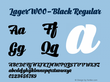 LagerW00-Black Regular Version 1.20图片样张