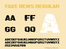 Fake News Regular Version 1.00 March 29, 2017, initial release Font Sample