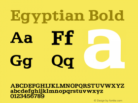 Egyptian Bold 001.000 Font Sample