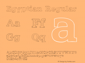 Egyptian Regular Altsys Fontographer 3.5  11/6/92 Font Sample