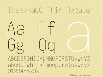 IosevkaCC Thin Regular 1.11.5; ttfautohint (v1.6)图片样张