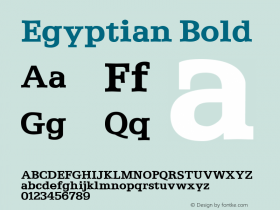 Egyptian Bold Altsys Fontographer 3.5  11/6/92 Font Sample