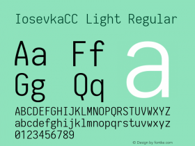IosevkaCC Light Regular 1.11.5; ttfautohint (v1.6)图片样张