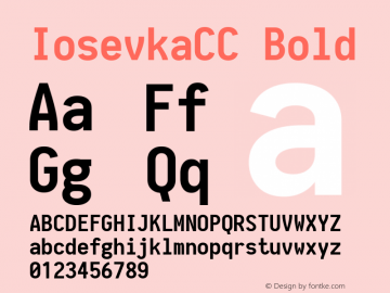 IosevkaCC Bold 1.11.5; ttfautohint (v1.6) Font Sample