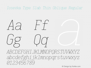 Iosevka Type Slab Thin Oblique Regular 1.11.5; ttfautohint (v1.6)图片样张