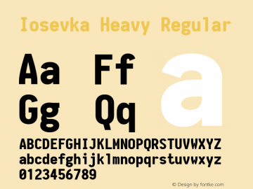 Iosevka Heavy Regular 1.11.5; ttfautohint (v1.6)图片样张