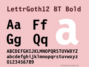 LettrGoth12 BT Bold mfgpctt-v1.54 Friday, February 5, 1993 3:14:42 pm (EST)图片样张