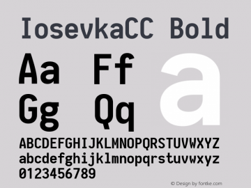 IosevkaCC Bold 1.11.5; ttfautohint (v1.6) Font Sample